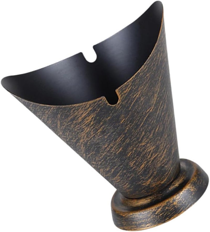 منفضة سجائر حديدية رجعية حاوية رماد محمولة ديكور منزلي كلاسيكي غرفة المعيشة المكتب - Image 1